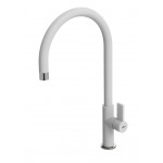 Elleci MGKVTA68 Miscelatore monocomando Cucina con canna girevole Volta finitura Granitek Matt Bianco 68