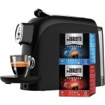Macchina Caffe' Espresso per Capsule in Alluminio Incluse 32 Capsule Super compatta Serbatoio 500 ml Bialetti Mignon Nero
