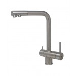 Elleci MIKTOUIN Miscelatore Filtrante monocomando Cucina con canna girevole Tourmaline finitura Acciaio Inox