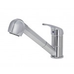 Elleci MIKVENCR Miscelatore monocomando Cucina con canna girevole e doccetta estraibile doppio getto Venere finitura Cromato CR