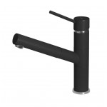 Elleci MKKREN86 Miscelatore monocomando Cucina con canna girevole e doccetta estraibile Reno finitura Keratek Nero Black 86 