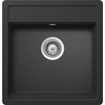 Lavello incasso 1 Vasca - Monovasca sopratop - sottotop 49 x 51 cm CRISTALITE Antracite NEMO N100S SCHOCK NEMN100S51