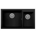 ON8620ST Lavello 2 Vasche Plados Serie One 86-20 ST Sotto-top code N6 DEEP BLACK ON8620ST-N6