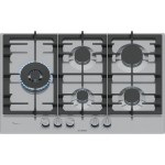 Bosch Serie 6 PCS7A5I95 Piano cottura da Incasso 75 cm 5 Fuochi gas Acciaio Inox FlameSelect griglie in ghisa