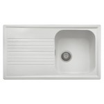 Plados PL0861-98 Lavello 1 Vasca con Gocciolatoio Reversibile Serie Atlantic 86-10 finitura 98 ULTRAGRANIT BIANCO 
