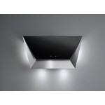 Cappa a Parete 85 cm Vetro temperato nero Cornice frontale in acciaio inox FALMEC Prisma  - CPQN85.E0P2#ZZZN491F