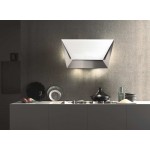 Cappa a Parete 85 cm Vetro temperato bianco Cornice frontale in acciaio inox FALMEC Prisma  - CPQN85.E0P2#ZZZF491F