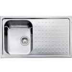 Lavello da Incasso 1 Vasca con gocciolatoio a Destra 86 x 50 cm Sopratop Acciaio Inox satinato CM PUNTO PLUS 011103.S1.01.2018 - 011103 SCSSP