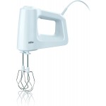 Sbattitore elettrico con fruste per Montare ed Impastare Potenza 500 Watt 5 Velocità colore Bianco Braun  HM3000WH