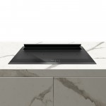 Airforce Innova Slim Plus 90 F Piano Cottura Incasso ad Induzione con Cappa Integrata 90 cm Versione Filtrante 4 Zone Bridge Nero - CCINN9009