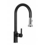 Miscelatore monocomando con doccetta estraibile professional finitura nero assoluto AQUAALTO CON DOCCIA SCHOCK SXALTD13