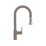 Miscelatore monocomando con doccetta estraibile professional finitura grigio tortora AQUAALTO CON DOCCIA SCHOCK SXALTD42