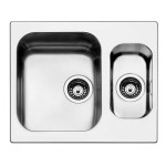 Lavello da Incasso 1 Vasca a Sinistra e Vaschetta 58 x 50 cm Acciaio Inox Torino Apell TO3415IBC 