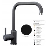 Plados VENMIX20-70 Miscelatore cucina monocomando con canna tubolare finitura 70 ULTRAGRANIT BLACK MATT