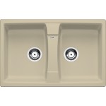 Lavello 2 Vasche Reversibile Sopratop 78 x 50 cm Silgranit Avana ZIA 8 BLANCO 1515905