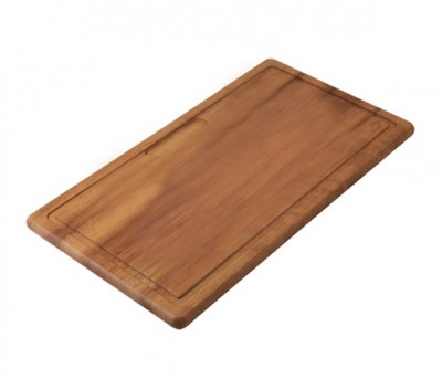 Tagliere scorrevole in legno iroko Profondità 500 mm per lavello CM 094020 XXXXX