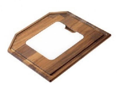 Tagliere in legno iroko con inserto PE mm 330 x 390 per lavello CM 094071 XXXXX