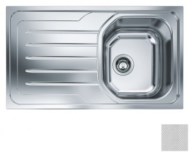 Lavello da Incasso 1 Vasca con Gocciolatoio a Sinistra 86 x 50 Inox Dekor Onda Line OLL 611-L Dekor Franke 101.0180.265 - 88865827 