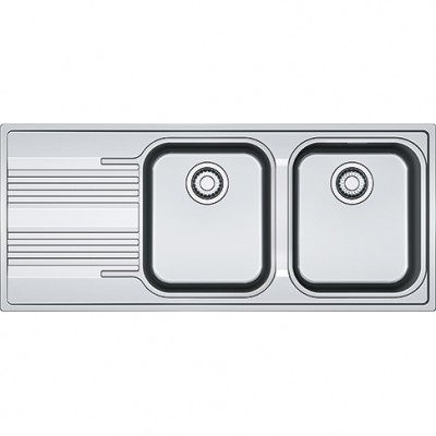 Lavello da Incasso 2 Vasche con Gocciolatoio a Sinistra 116 x 50 Inox Smart Franke SRX 621 101.0356.896 - 85864887