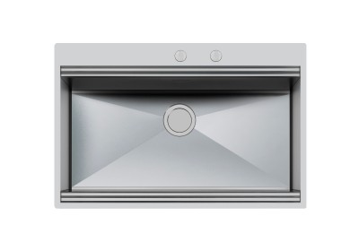 Lavello 1 Vasca Filotop 846 x 560 mm Acciaio Inox Finitura Spazzolato Milano Foster 1024 050 - 1024050