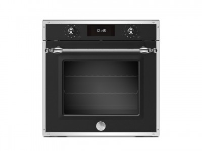 Forno da Incasso Elettrico 60 cm Pirolitico Vapore Total Steam 11 Funzioni Classe A++ Serie Heritage Nero Opaco Bertazzoni F6011HERVPTNE
