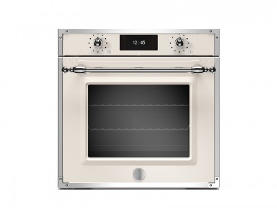 Forno da Incasso Elettrico 60 cm Pirolitico Vapore Total Steam 11 Funzioni Classe A++ Serie Heritage Avorio Finiture Inox Bertazzoni F6011HERVPTAX