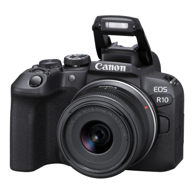 Fotocamera mirrorless 24Mpx EOS R10 Kit Rf S 18-45mm F4.5. 6.3 Is Stm Black Canon 5331C010
