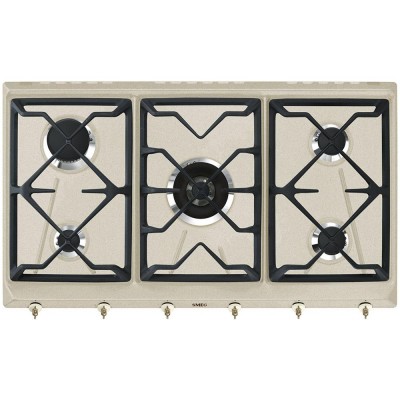 Piano Cottura da Incasso 90 cm 5 Fuochi Gas Avena Smeg SRV896AVOGH2