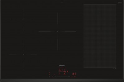 Siemens EX851HVC1E iQ700 Piano Cottura da Incasso Induzione 80 cm 5 Zone flexinduction Nero fryingSensor pro - Home Connect