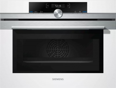 Forno da Incasso Multifunzione Elettrico Compatto Combinato con Microonde Bianco iQ700 Siemens CM633GBW1