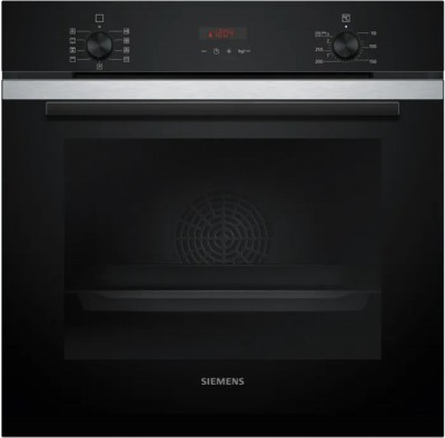Siemens HB273ABS3 iQ300 Forno da Incasso Multifunzione Elettrico 60 cm Pirolitico Nero con finitura inox Classe A+