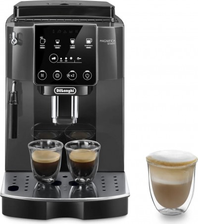 Macchina Caffè Automatica Espresso con Macinacaffè e Cappuccinatore Caffè in Grani colore Grigio nero De Longhi  ECAM220.22.GB Magnifica Start