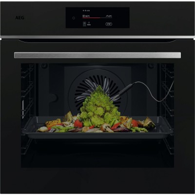 AEG Series 7000 TE8PB731AT Forno da Incasso Multifunzione Elettrico 60 cm Pirolitico Classe A++ MealAssist con SteamCrisp e Termosonda Estetica Nero