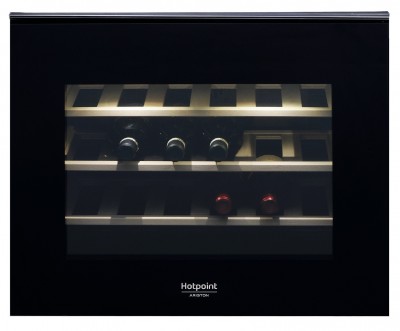 Cantina Vino da Incasso 24 Bottiglie Vetro Nero e Finiture Inox Classe G Altezza 45 cm Ariston Hotpoint  HA WC5120 - HAWC5120