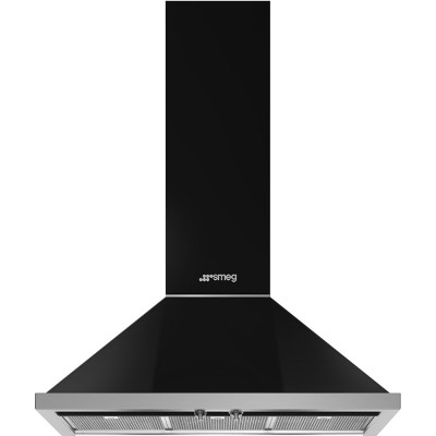 Cappa a Parete 90 cm Nera Estetica Portofino SMEG KPF9BL 