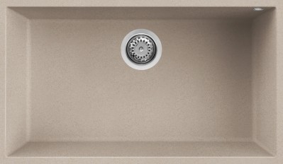 Elleci LGQ13051BSO Lavello da Incasso 1 Vasca Sottotop 76 x 44 cm finitura Granitek Classic Avena 51 Quadra 130 SOTTOTOP