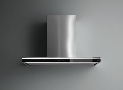 Cappa a Isola 90 cm Vetro temperato con finitura Nera Tecnologia NRS Silenziosa FALMEC Lumina NRS 90 - CLMI90.00P2#NROI490F
