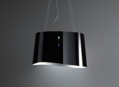 Cappa a Isola Sospesa 66 cm Vetro Nero Sistema purificazione dell’aria FALMEC Mare E.ion - CENI66.E0P6#ZZZN441F