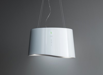 Cappa a Parete 66 cm Vetro Bianco Sistema purificazione dell’aria FALMEC Mare E.ion - CENN66.E0P6#ZZZF441F