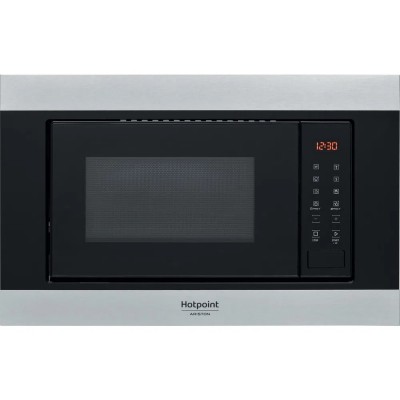 Forno Microonde da incasso 20  Litri Altezza 38 cm Vetro Nero e Inox Ariston Hotpoint  - MF20S IX HA