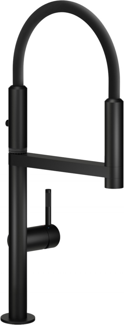 Miscelatore Monocomando con Doccetta monogetto orientabile ad appoggio magnetico Canna Girevole Finitura Nera - Velvet black Nobili MV92400/50BM Move Velvet black