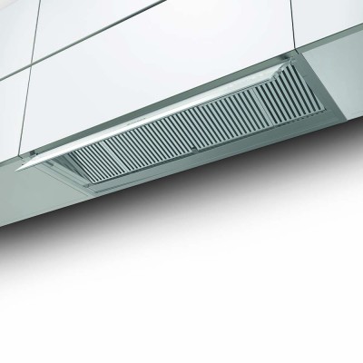 Cappa ad Incasso Sottopensile Anticondensa 60 cm Finitura Acciaio inox e Vetro bianco Faber IN-NOVA ZERO DRIP A60 305.0626.490