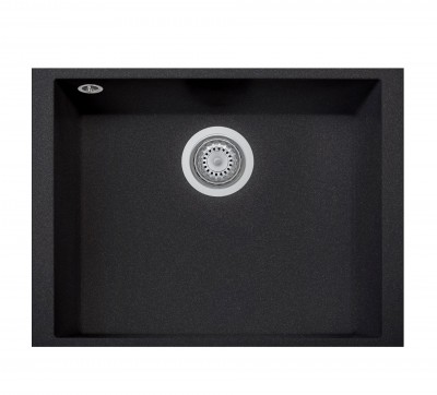Plados ON6010ST-44 Lavello 1 vasca installazione sottotop Serie One 60-10 ST finitura 44 ULTRAMETAL NERO