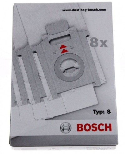 Set di 8 Sacchetti e 1 micro filtro per Aspirapolvere Originale Bosch Siemens 00460762 00460761 - sigla BHZ4AF1 VZ92S40 - TIPO S 