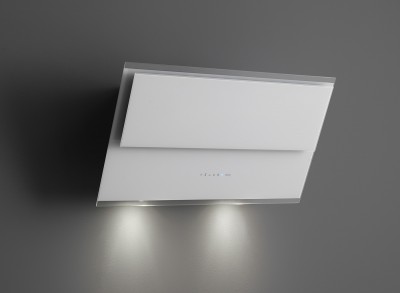 Cappa a Parete 85 cm Vetro temperato lucido Bianco doppia area di aspirazione e pulsantiera touch FALMEC Verso - CVXN85.E0P2#ZZZF491F