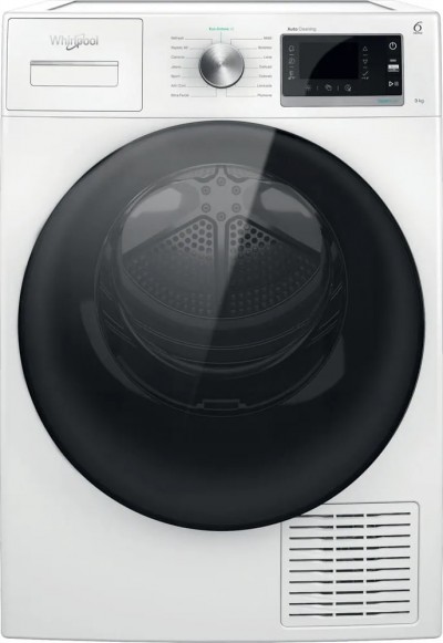 Asciugatrice Libera Installazione Caricamento Frontale Pompa di calore 9 Kg Classe A+++ Bianco Whirlpool W6 D94WB IT 