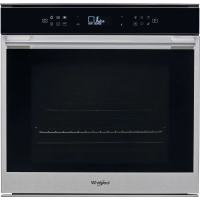 Forno da Incasso Multifunzione Elettrico 60 cm Vetro nero Inox Antimpronta Classe A+ Whirlpool Linea W7 Collection W7 OM4 4BS1 H