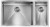 Lavello da Incasso 2 Vasche 81 x 45 cm Slim Acciaio Inox Satinato Vasca Grande a Sinistra FILORAGGIATO CM 012021.S0.01.2018 - 012021SCSSP