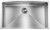 Lavello da Incasso Monovasaca 77 x 45 cm Slim Acciaio Inox Satinato FILORAGGIATO CM 012026.X0.01.2018 - 012026XCSSP