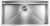 Lavello da Incasso Monovasca 85 x 45 cm Slim Acciaio Inox Satinato FILORAGGIATO CM 012027.X0.01.2018 - 012027XCSSP